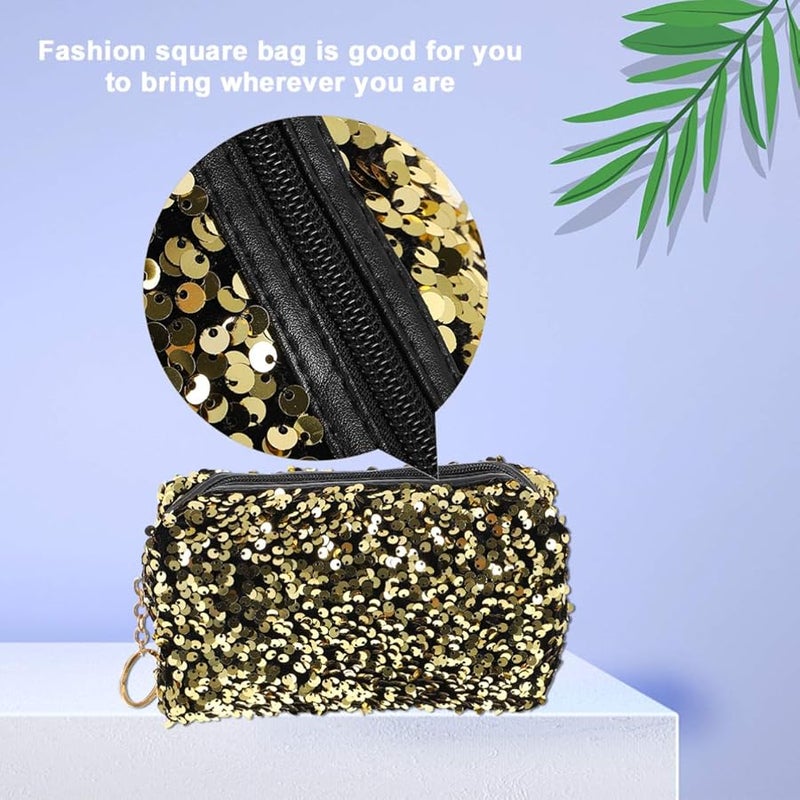 Gatuida Sequin Makeup Bag Travel Toiletry Organizer For Women Random Style - Image 2